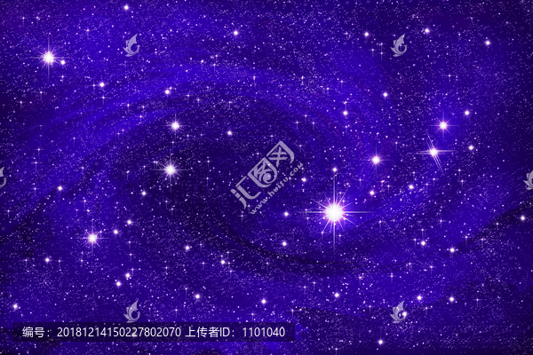 蓝紫色满天繁星漩涡星空