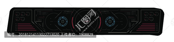 科技感線條顯示屏操作臺UI
