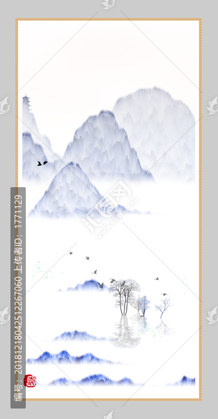 現(xiàn)代水墨水彩抽象油畫