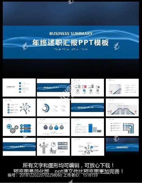 年终述职汇报ppt模板