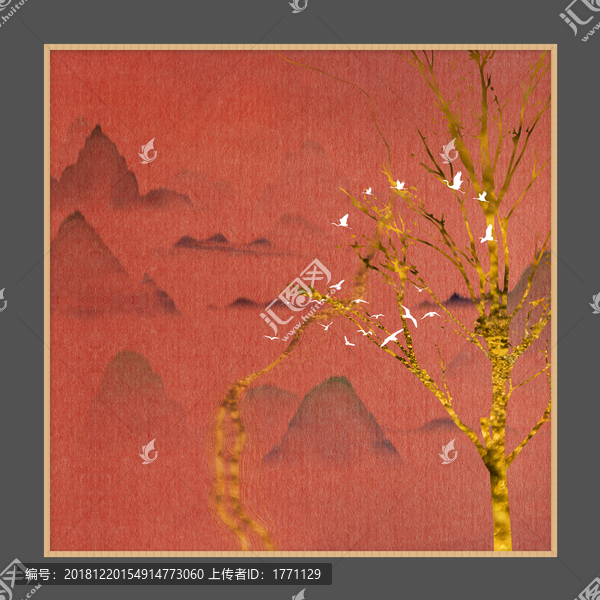 簡約山水抽象畫