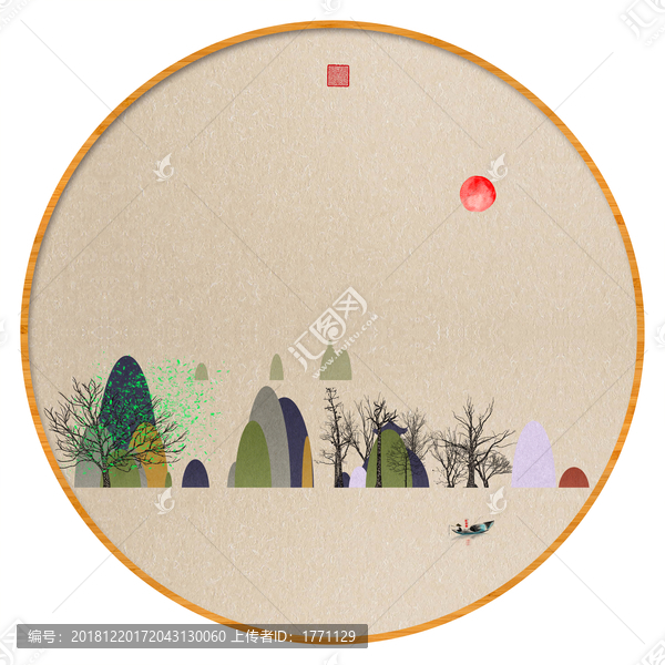 藝術(shù)裝飾抽象山水掛畫(huà)