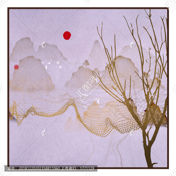 現(xiàn)代水墨水彩抽象油畫