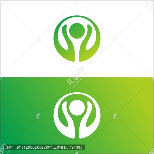 雙手關(guān)愛環(huán)保商標(biāo)