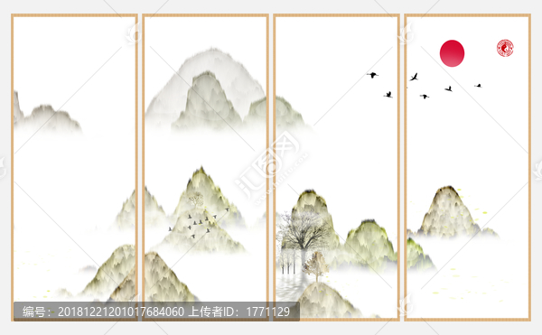 簡(jiǎn)約山水抽象畫(huà)