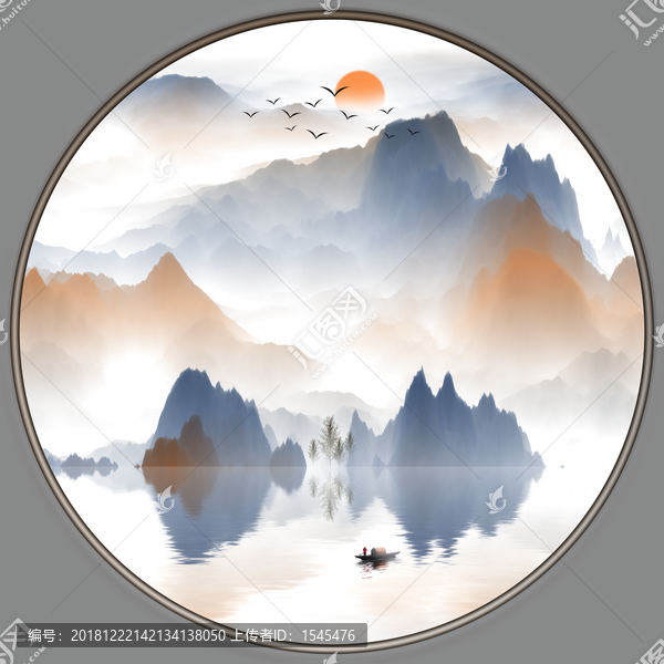 意境山水水墨畫