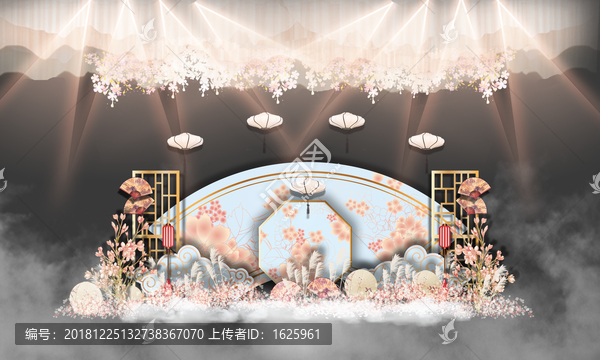 新中式藍(lán)粉色婚禮