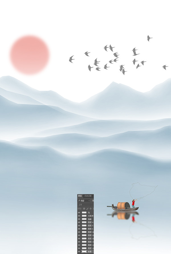 意境水墨山水畫(huà)