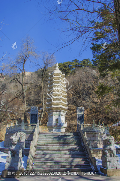 千山无量观藏真塔（许公塔）雪景