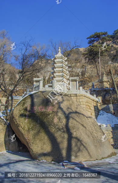 千山无量观葛公塔与仙人台雪景