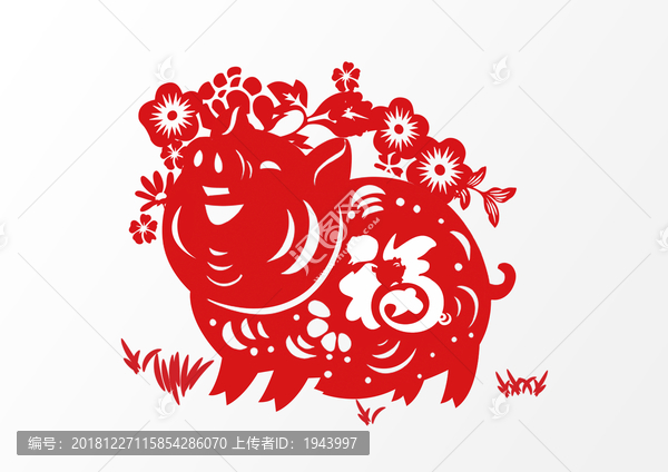 豬剪紙