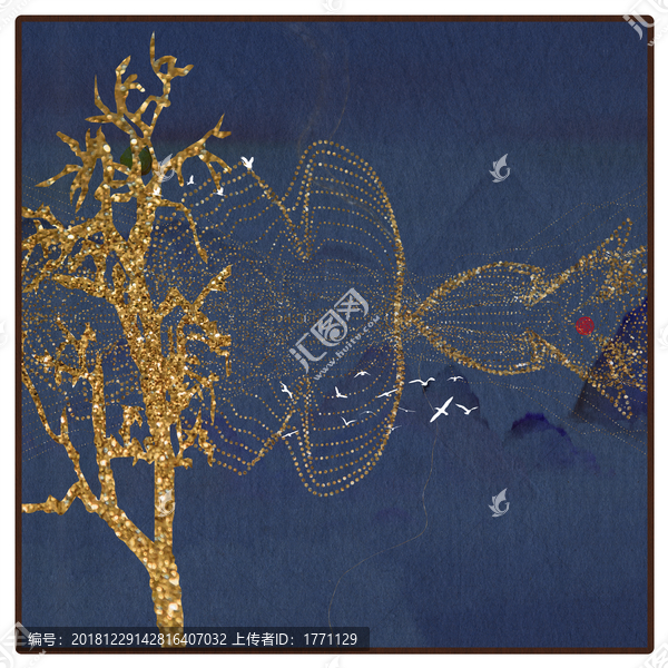 現(xiàn)代水墨水彩抽象油畫