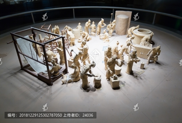 山东博物馆古代冶铁群雕