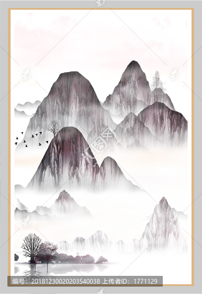 藝術(shù)裝飾抽象山水掛畫