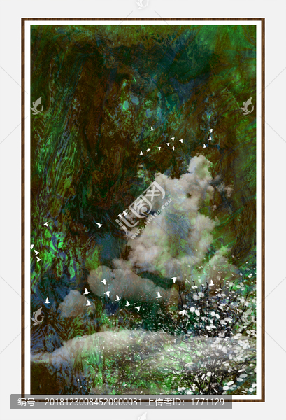現(xiàn)代抽象水墨山水畫