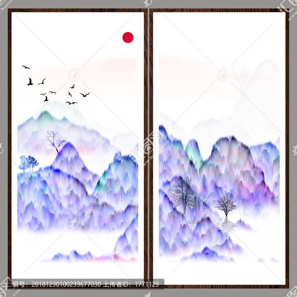 抽象畫彩墨肌理油畫