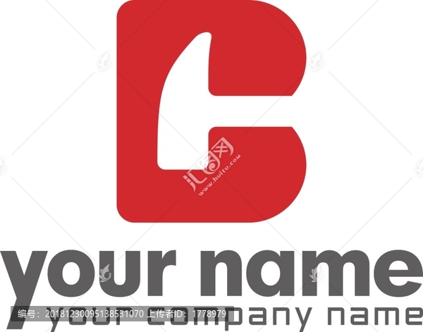 B字母五金工具錘子LOGO