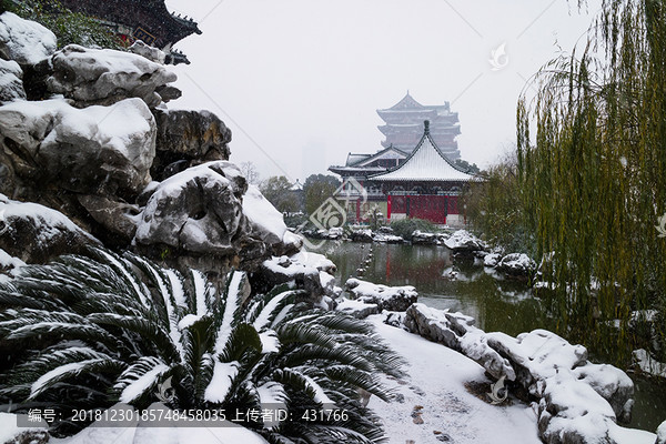 滕王阁雪景