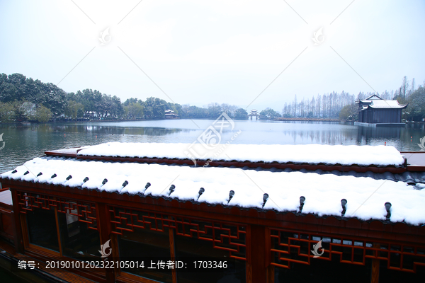 杭州西湖雪景