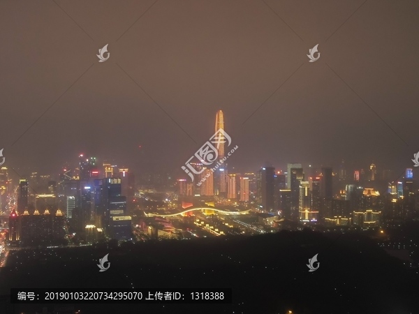 航拍深圳夜景