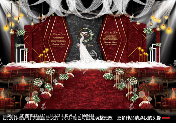 紅黑色主題婚禮