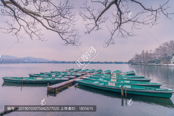 杭州西湖雪景神舟基地