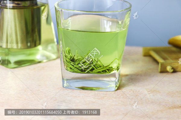 绿茶新茶茶汤干茶茶素材