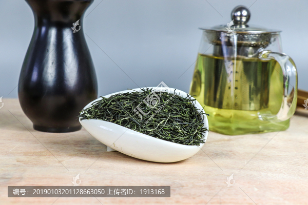 绿茶新茶茶汤干茶茶素材