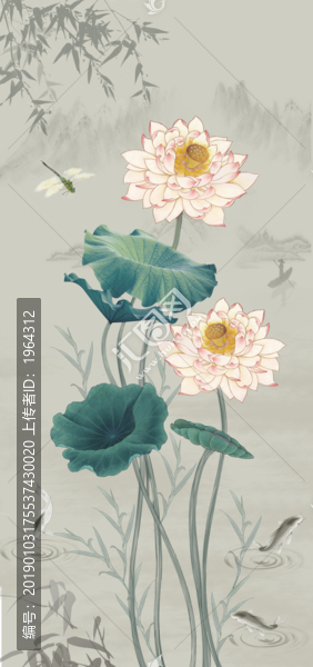 高清中式花鳥工筆裝飾畫