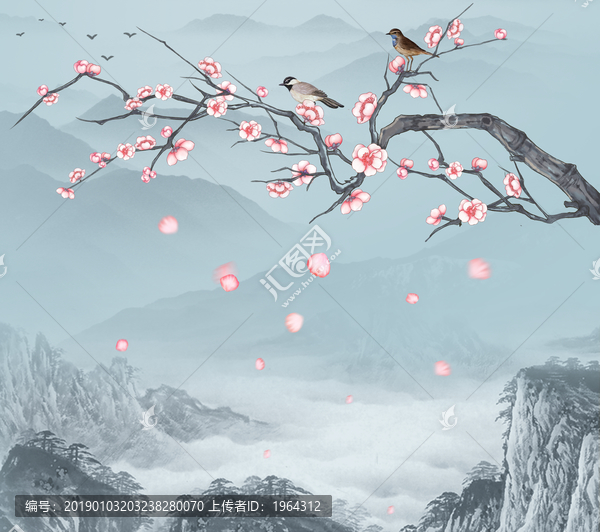 高清花鳥工筆裝飾圖