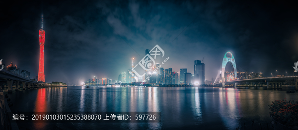 广州夜景全景