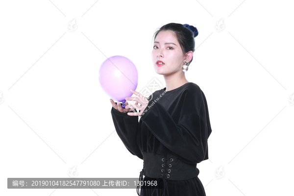 唯美气球美女图片大全