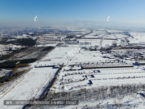 农村雪景