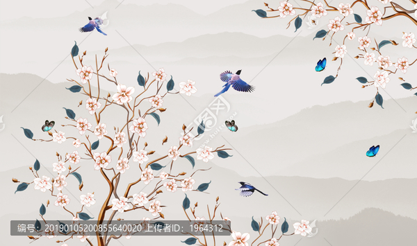 高清新中式花鳥工筆畫