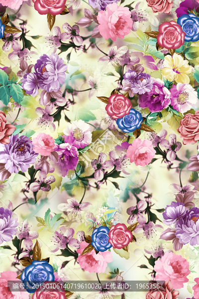 數(shù)碼朦朧花卉