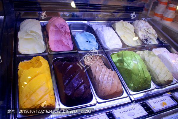 各种口味冰淇淋
