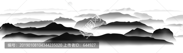 全景水墨裝飾畫