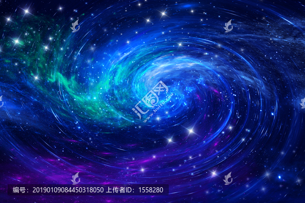 高清宇宙漩涡星空图