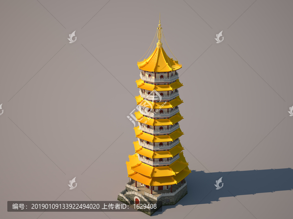 古建七層塔