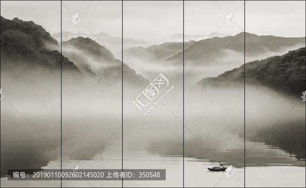 意境山水畫背景