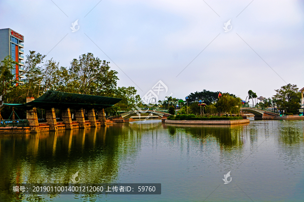 深圳大梅沙奥特莱斯湖畔风景