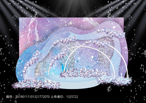 藍紫色夢幻主題婚禮