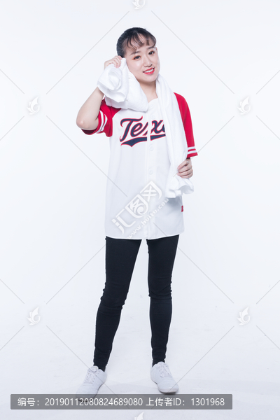 女棒球员高清摄影图