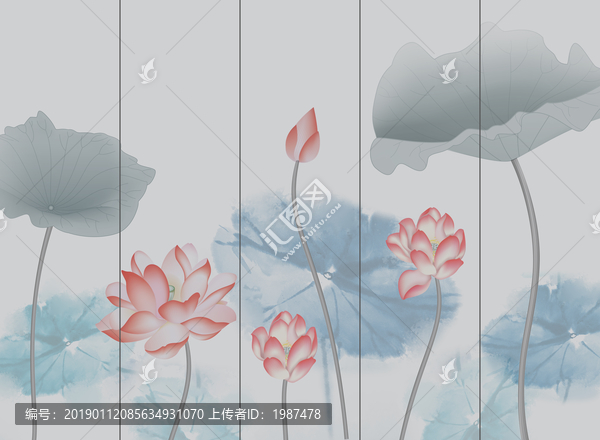 新中式淡荷花