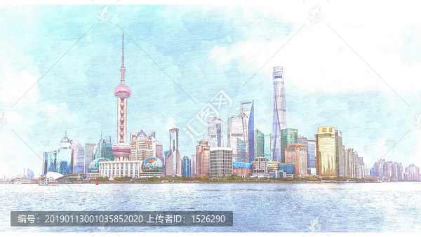 上海標志建筑彩繪
