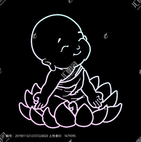 可愛小和尚