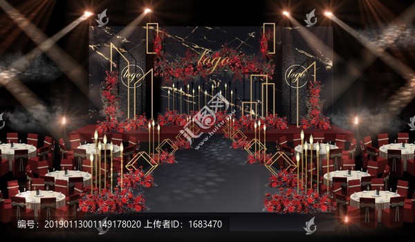 黑紅舞臺(tái)設(shè)計(jì)