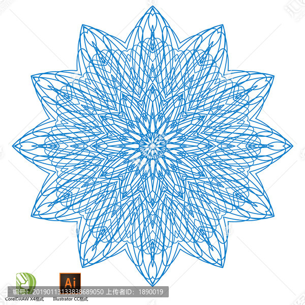 藍(lán)色防偽花紋
