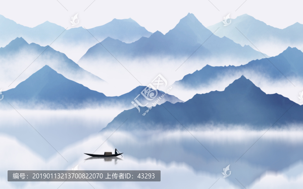 抽象意境山水畫