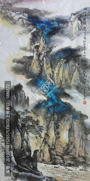 峽江煙云圖